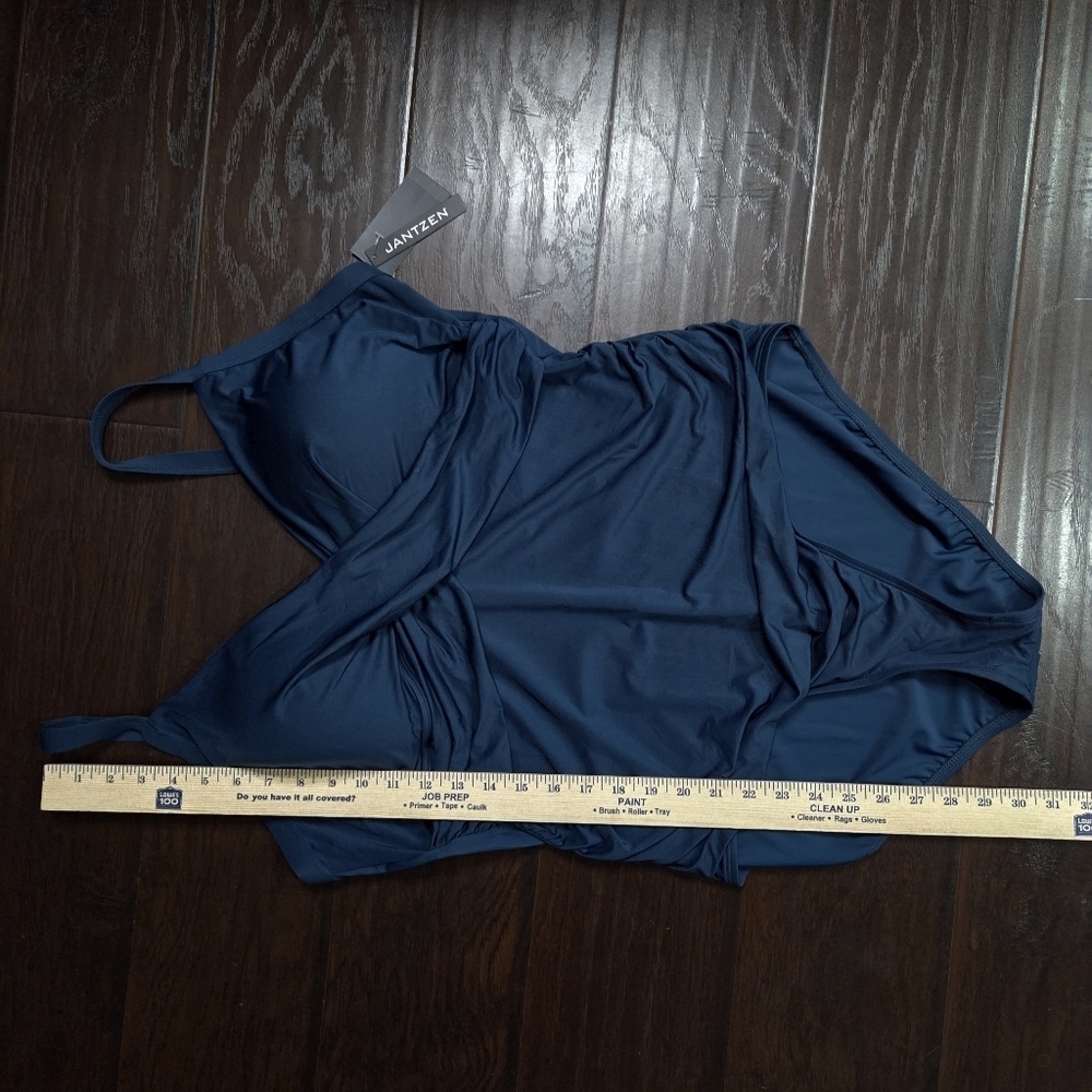 New Jantzen Blue One Piece Swimsuit Size 22 - Picture 12 of 13